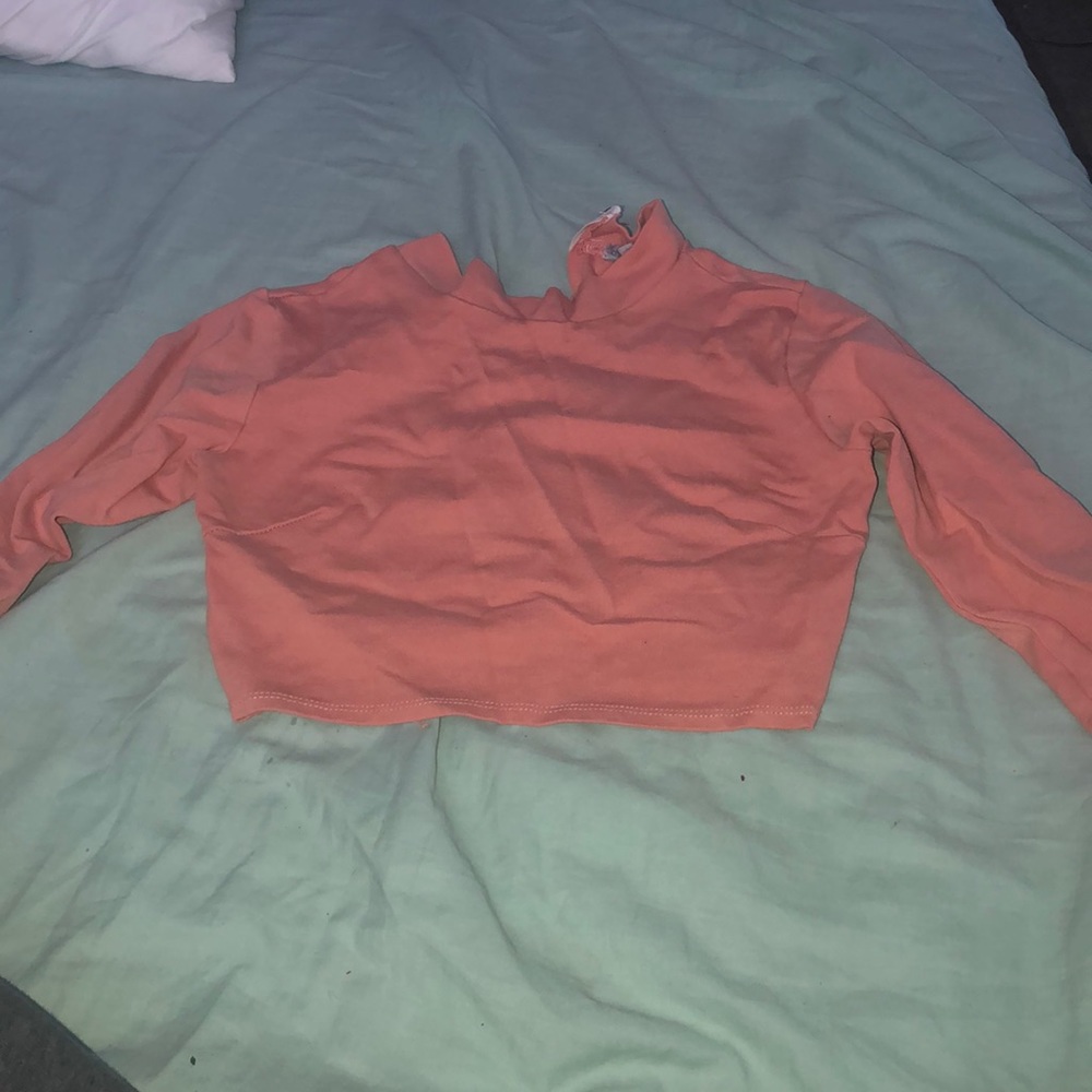 Long sleeve turtleneck crop top